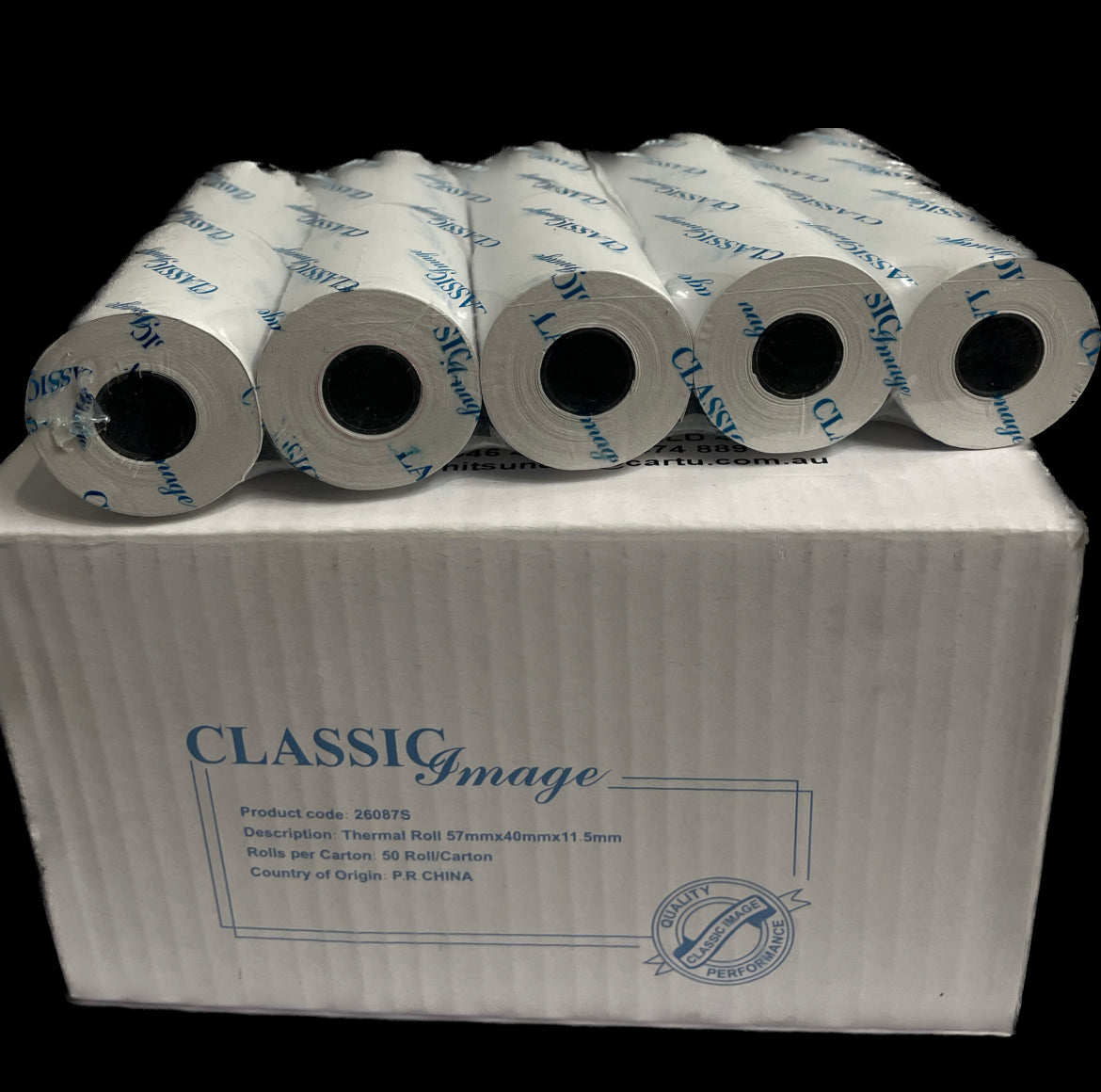 57 x 40 x 11.5mm Thermal Eftpos Rolls-Box 50 - Cartridge Universe Whitsundays