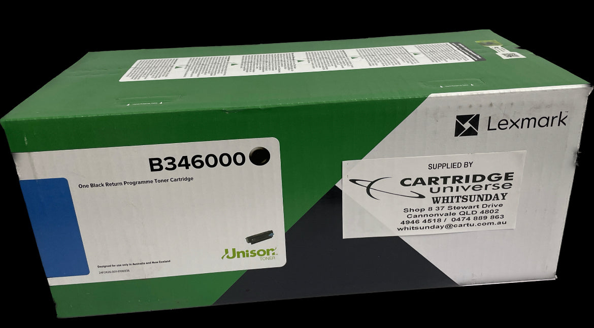 LEXMARK B346000 Black Toner Cartridge (OEM) - Cartridge Universe Whitsundays