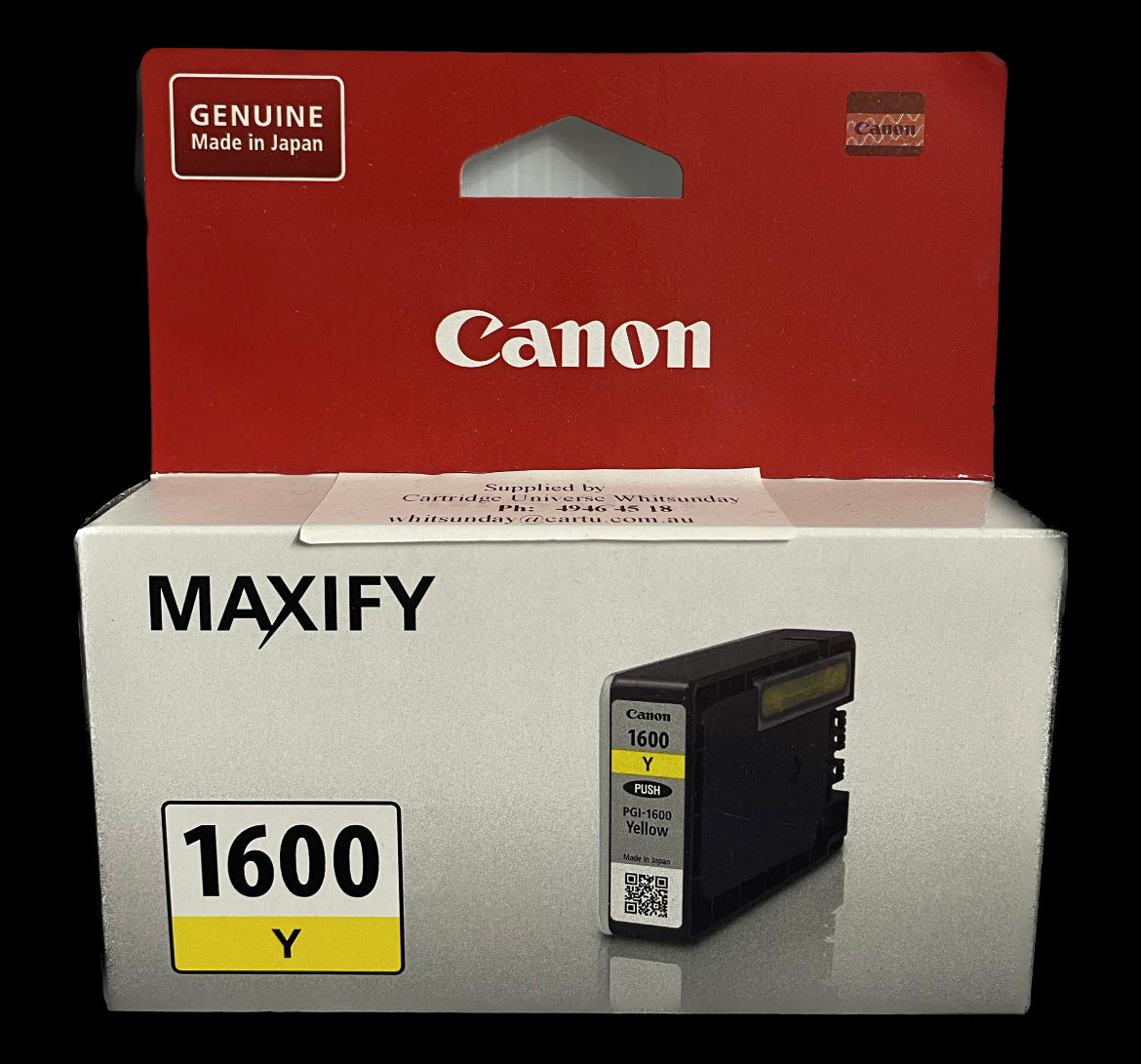 Canon PGI 1600 Yellow OEM Ink Cartridge - Cartridge Universe Whitsundays