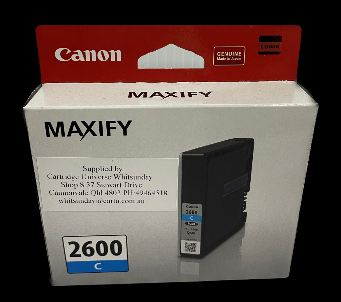 Canon PGI 2600 Cyan OEM Ink Cartridge - Cartridge Universe Whitsundays