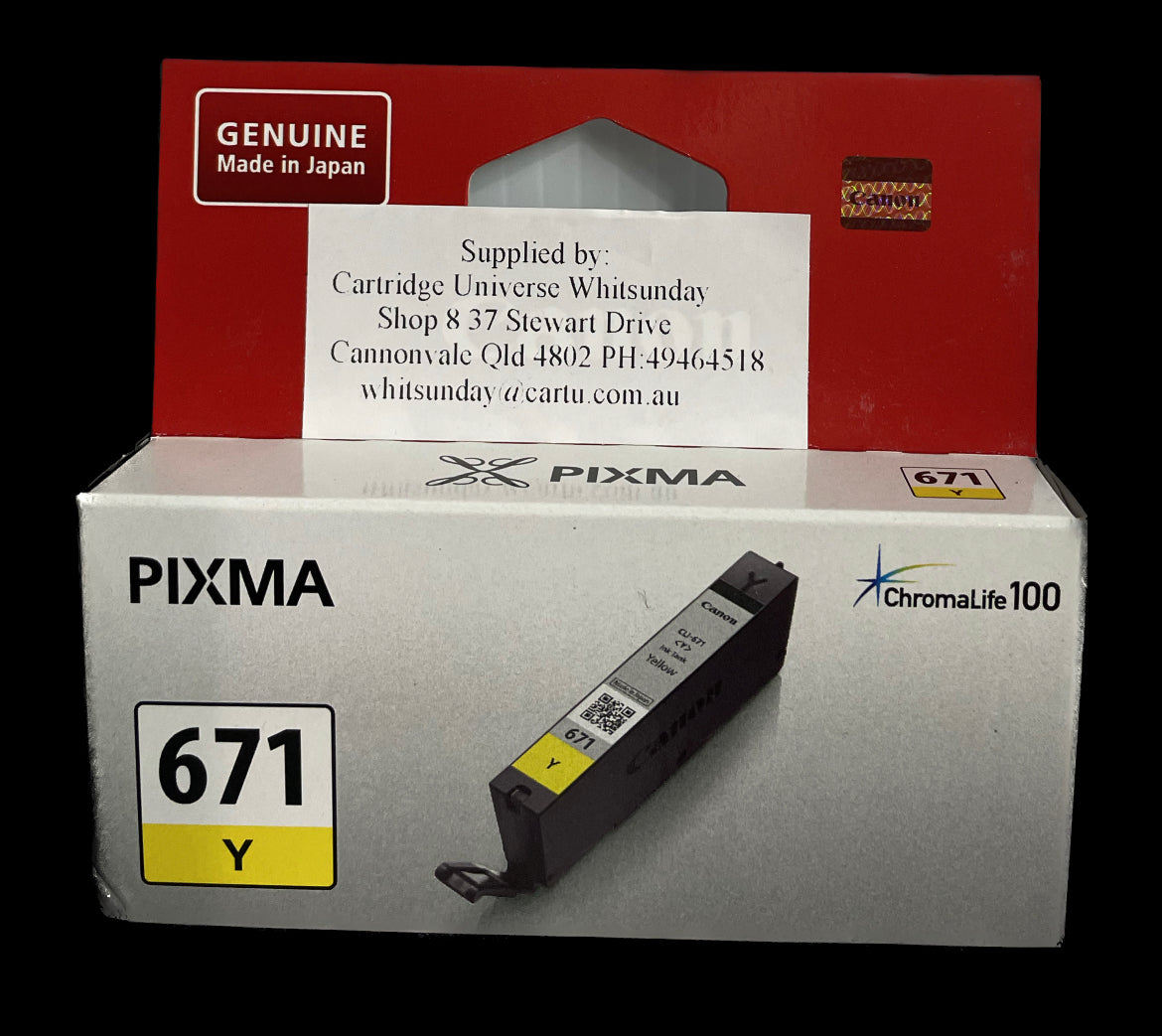 Canon CLI 671 Yellow Ink Cartridge (OEM)