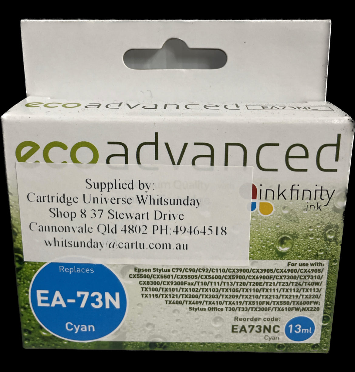 Eco Advanced Compatible Epson 73 Cyan Ink Cartridge - Cartridge Universe Whitsundays
