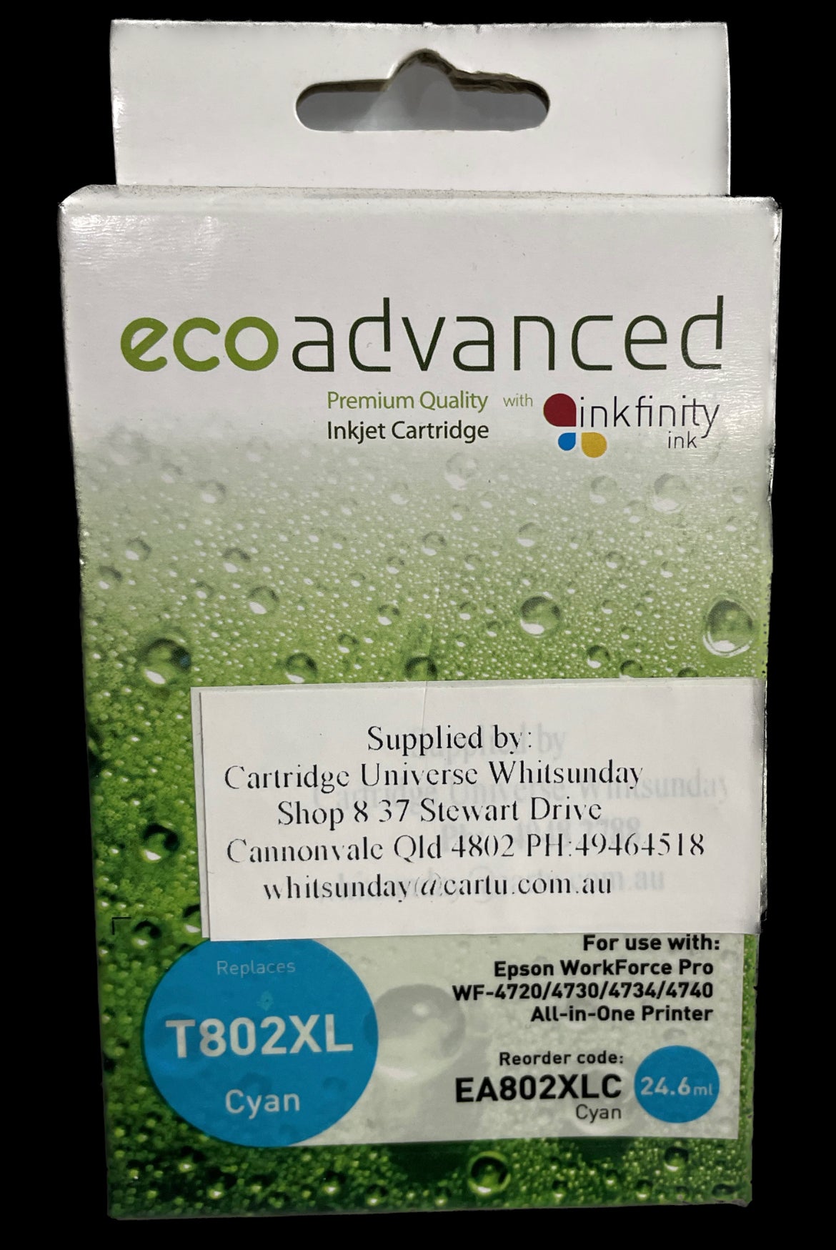 Eco Advanced Epson 802XL Cyan Compatible Ink Cartridge - Cartridge Universe Whitsundays