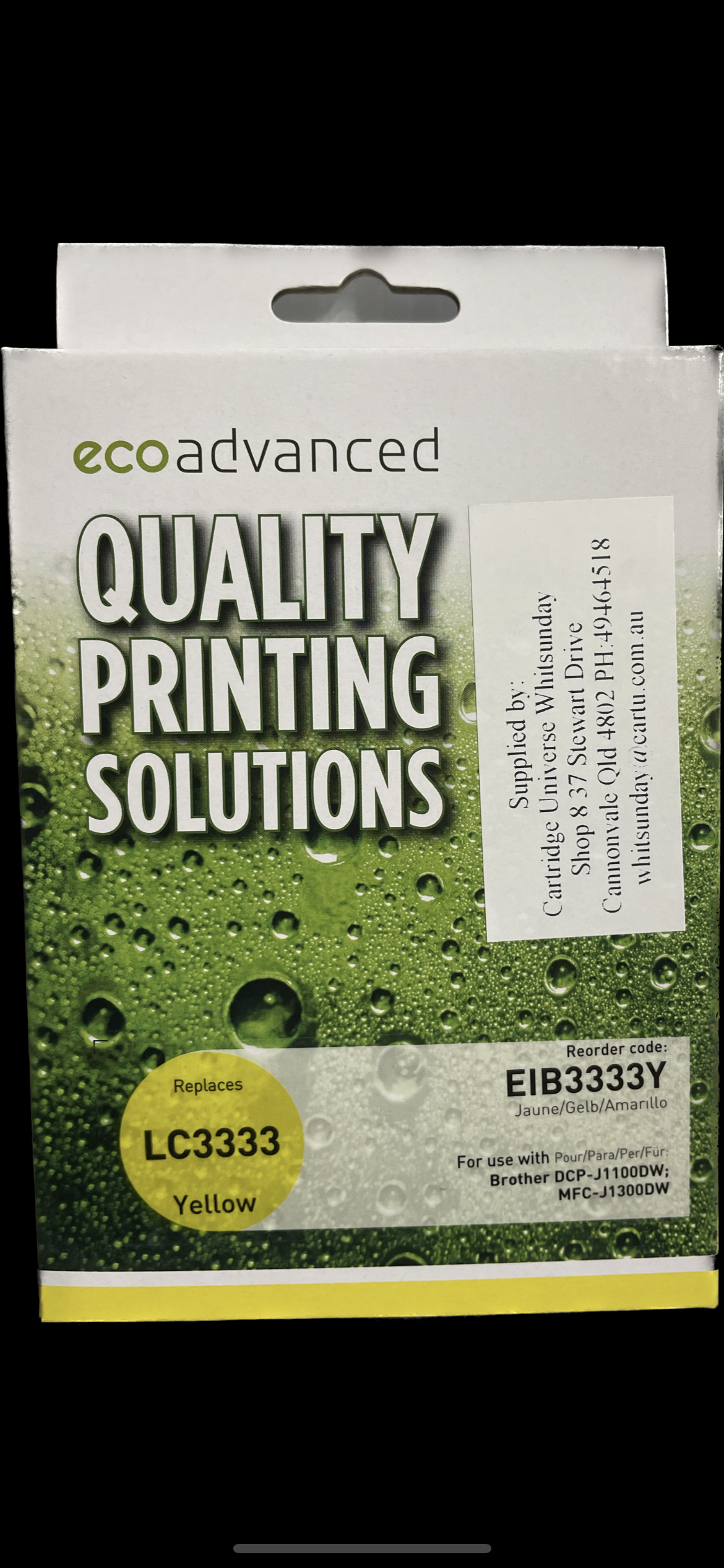 Eco Advanced Compatible Brother 3333 Yellow Ink Cartridge - Cartridge Universe Whitsundays