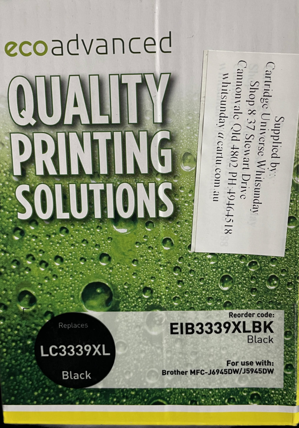 Eco Advanced Compatible Brother LC 3339 XL Black Ink Cartridge - Cartridge Universe Whitsundays