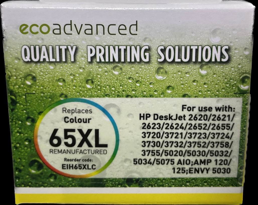 Eco Advanced Remanufactured HP 65 XL Tri Colour Ink Cartridge - Cartridge Universe Whitsundays