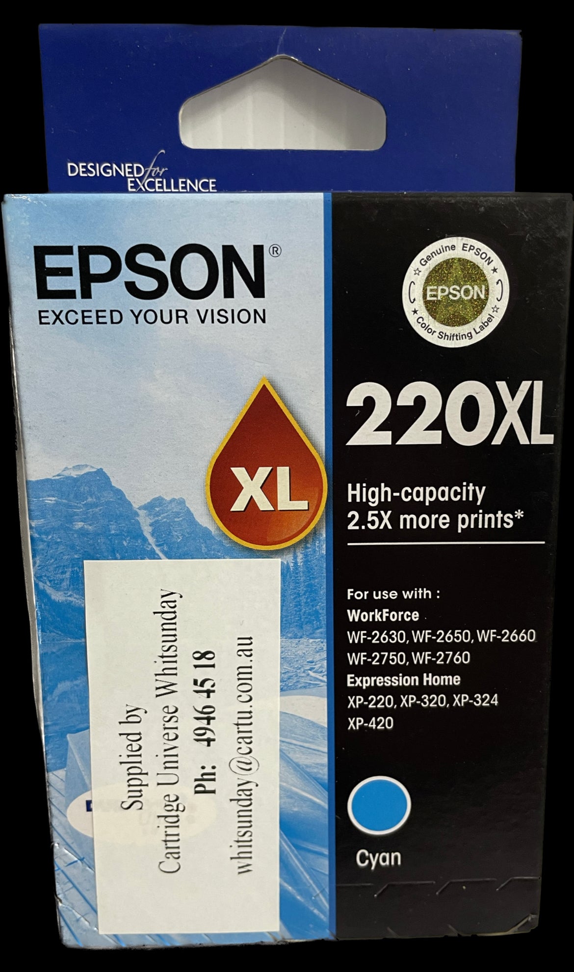 Epson 220XL Cyan OEM Ink Cartridge - Cartridge Universe Whitsundays
