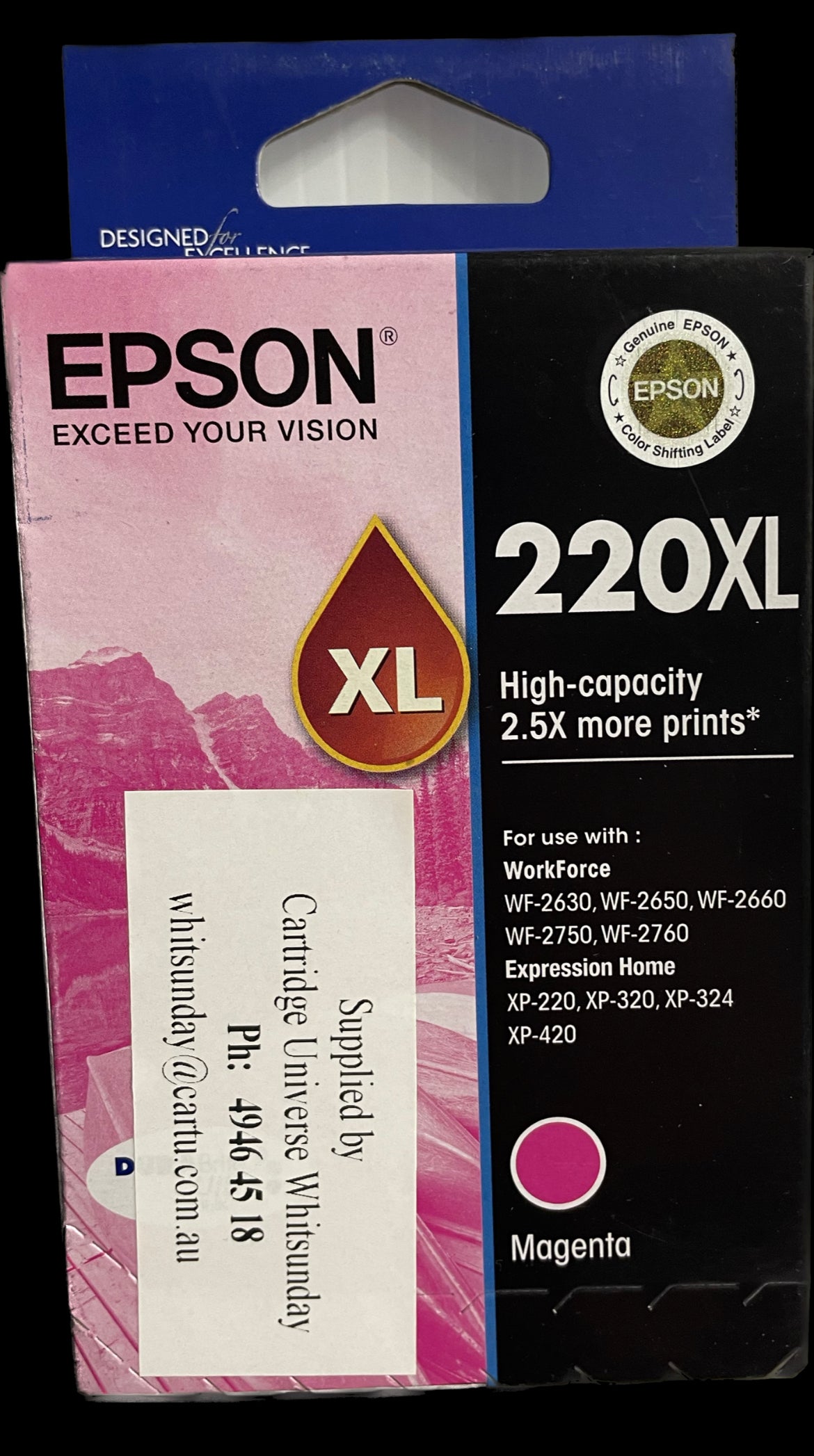 Epson 220XL Magenta OEM Ink Cartridge - Cartridge Universe Whitsundays