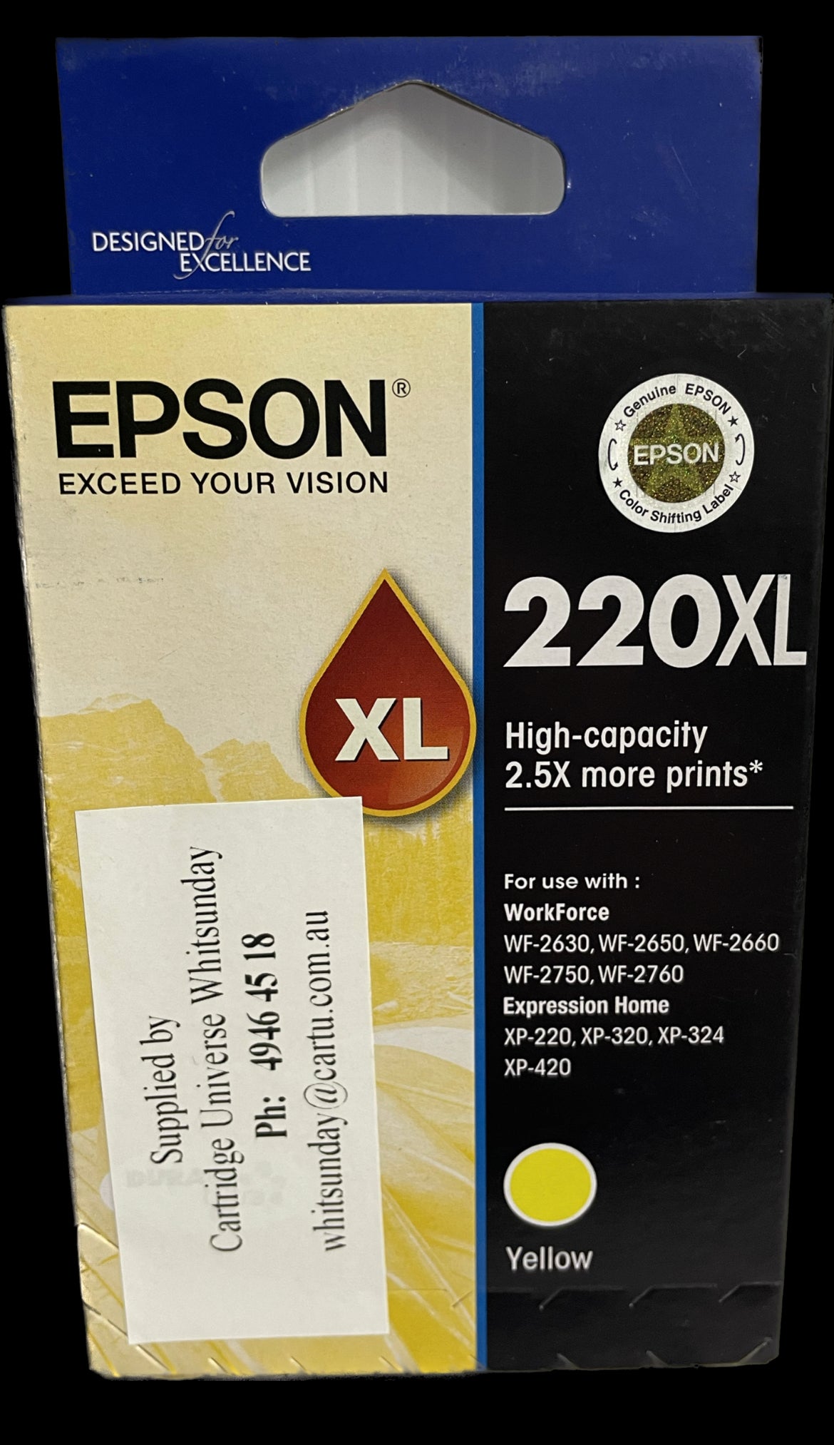 Epson 220XL Yellow OEM Ink Cartridge - Cartridge Universe Whitsundays