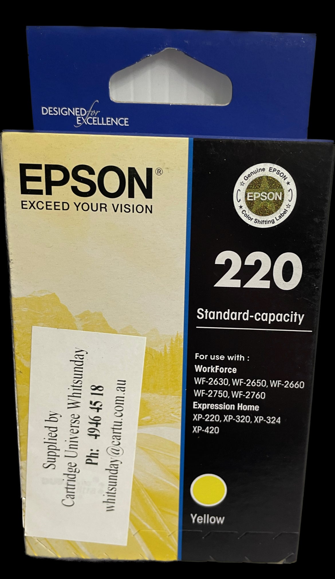 Epson 220 Yellow OEM Ink Cartridge - Cartridge Universe Whitsundays