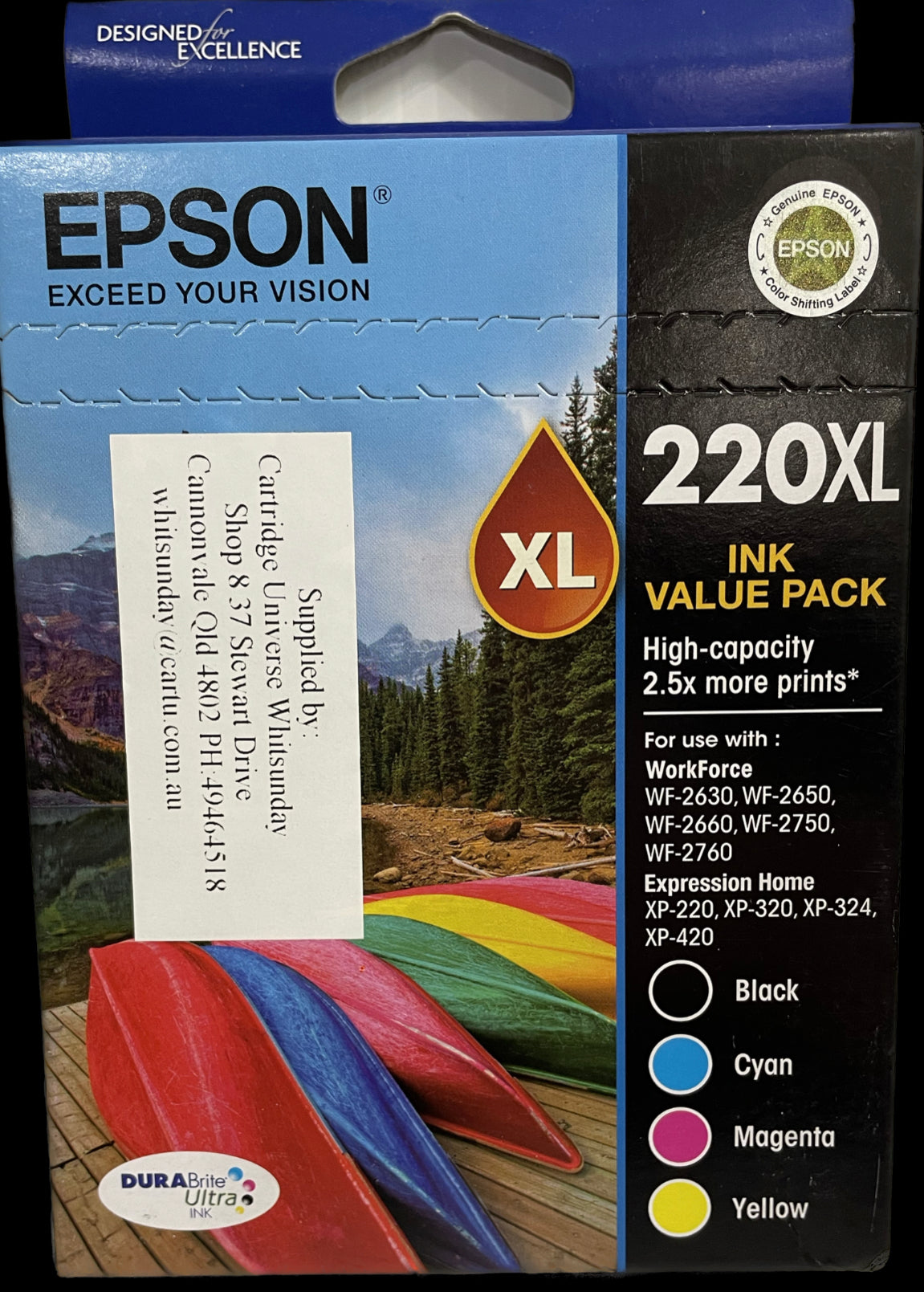 Epson 220 XL Value Pack Black, Cyan, Magenta Yellow (OEM) - Cartridge Universe Whitsundays