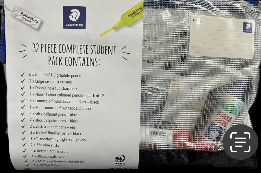 Staedtler Complete Student Pack 61 SET B 32 Piece Student Pack - Cartridge Universe Whitsundays