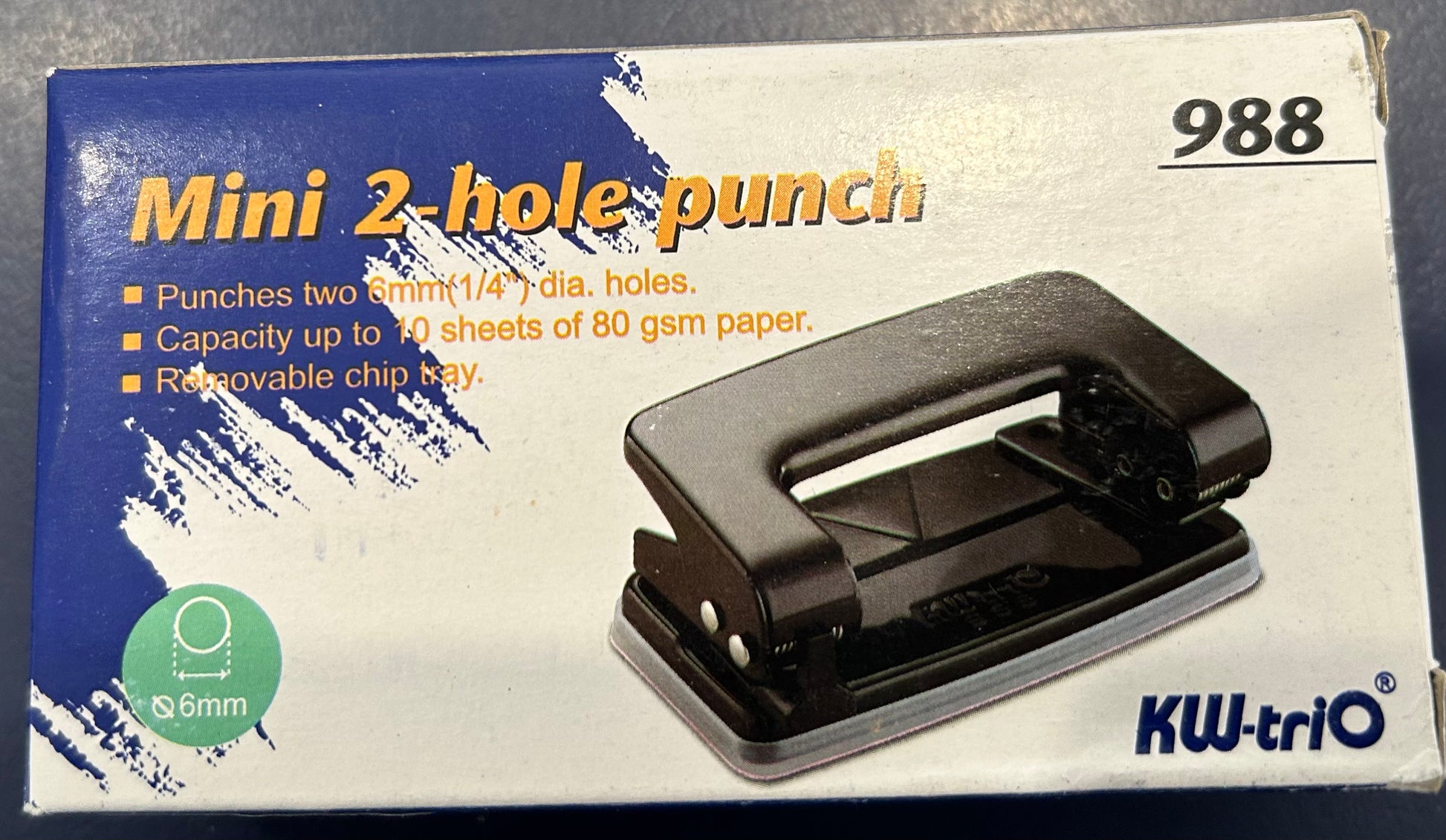 KW-TRIO Mini 2 Hole Punch 988 - Cartridge Universe Whitsundays