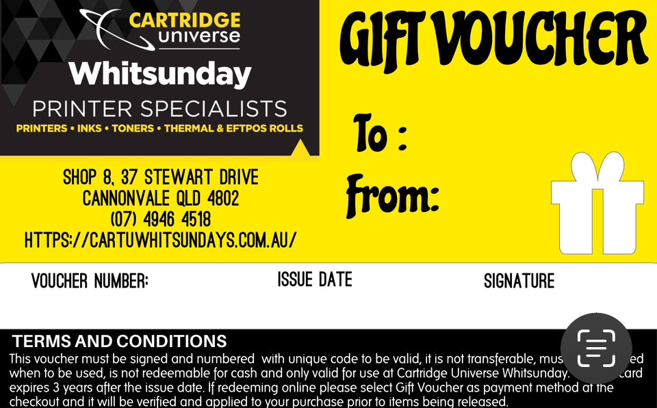 Gift Voucher - Cartridge Universe Whitsundays