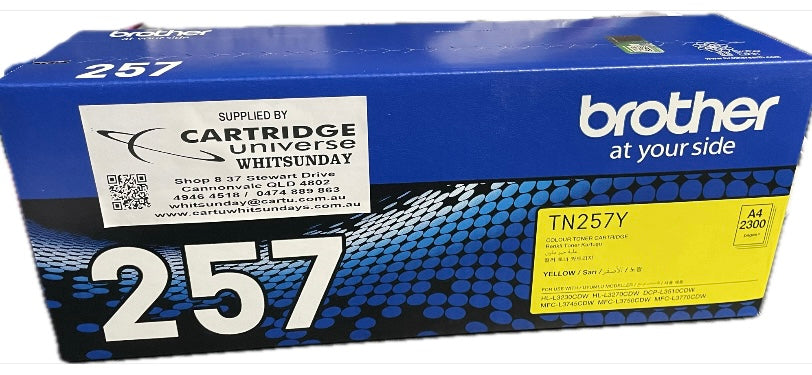 Brother TN 257 Yellow Toner OEM