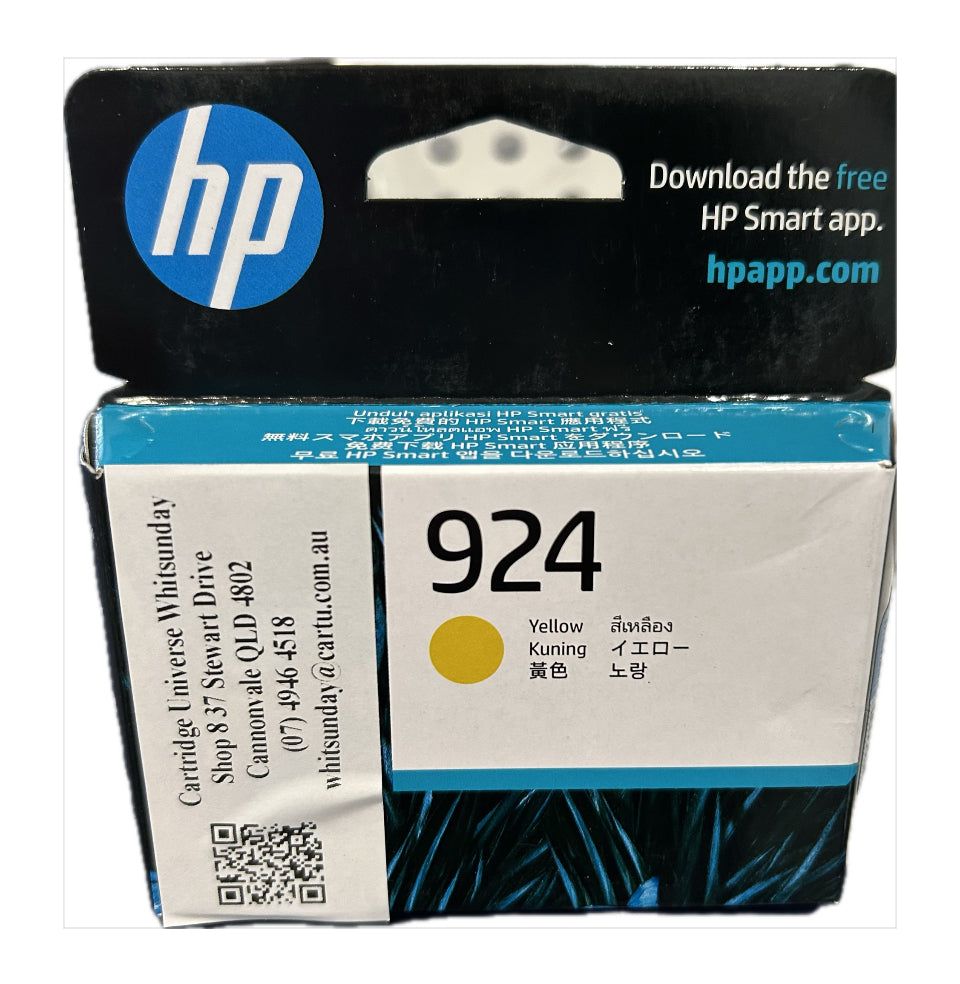 HP 924 YELLOW Ink cartridge (OEM) - Cartridge Universe Whitsundays