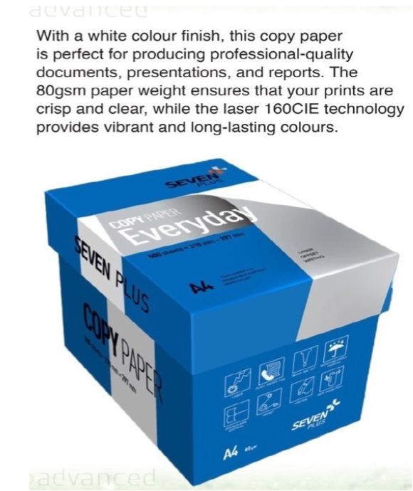 SEVEN PLUS A4 Copy Paper-Box of 5 Reams - Cartridge Universe Whitsundays