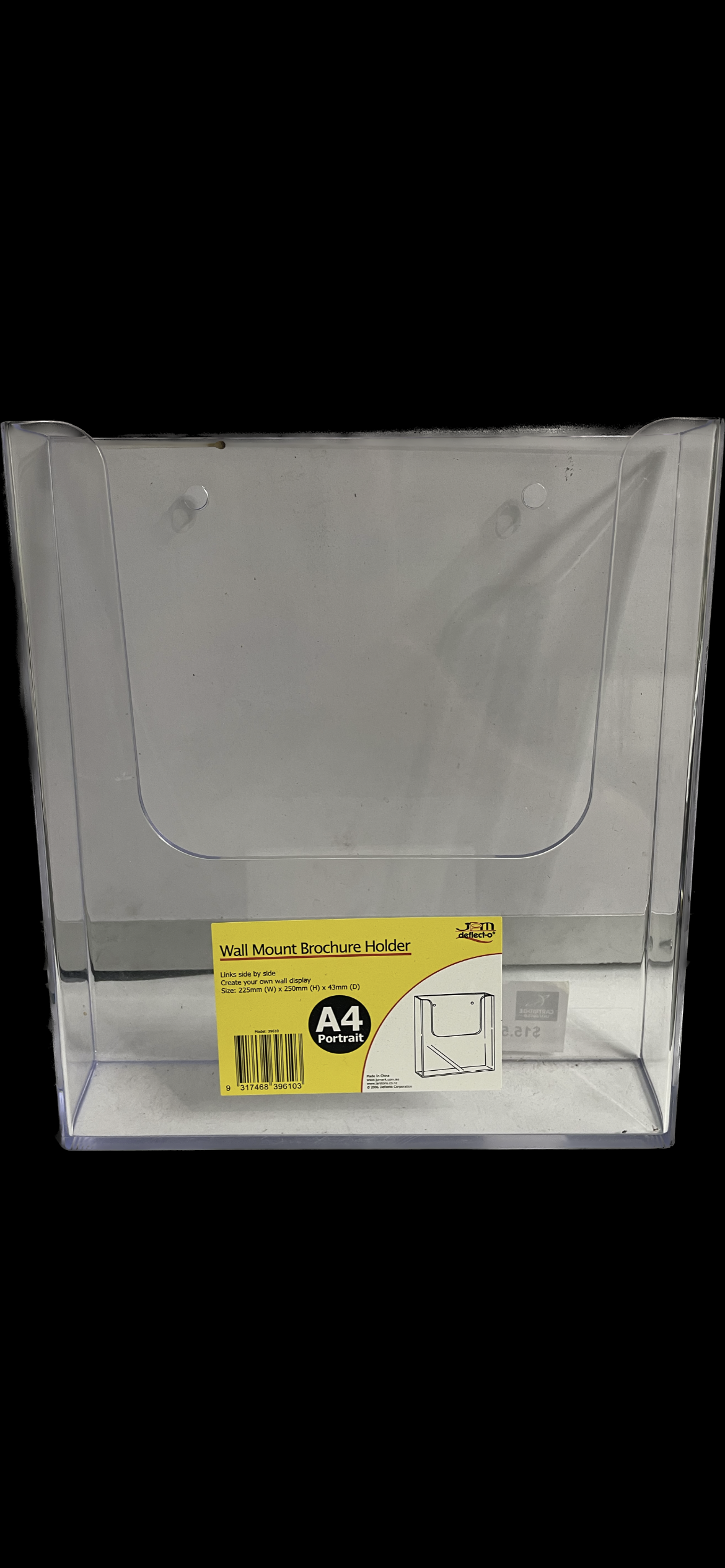 A4 Single Pocket Wall Mount Brochure Holder - Cartridge Universe Whitsundays