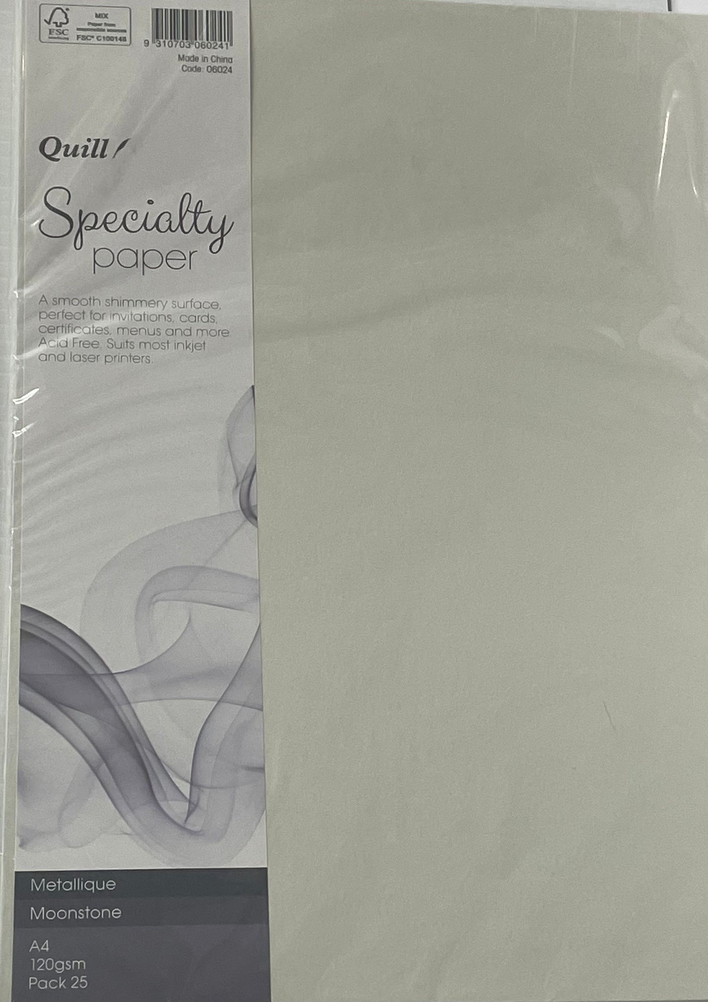 Quill A4 120gsm "Moonstone" Metallique Speciality Paper 25 sheets