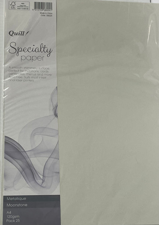 Quill A4 120gsm "Moonstone" Metallique Speciality Paper 25 sheets - Cartridge Universe Whitsundays