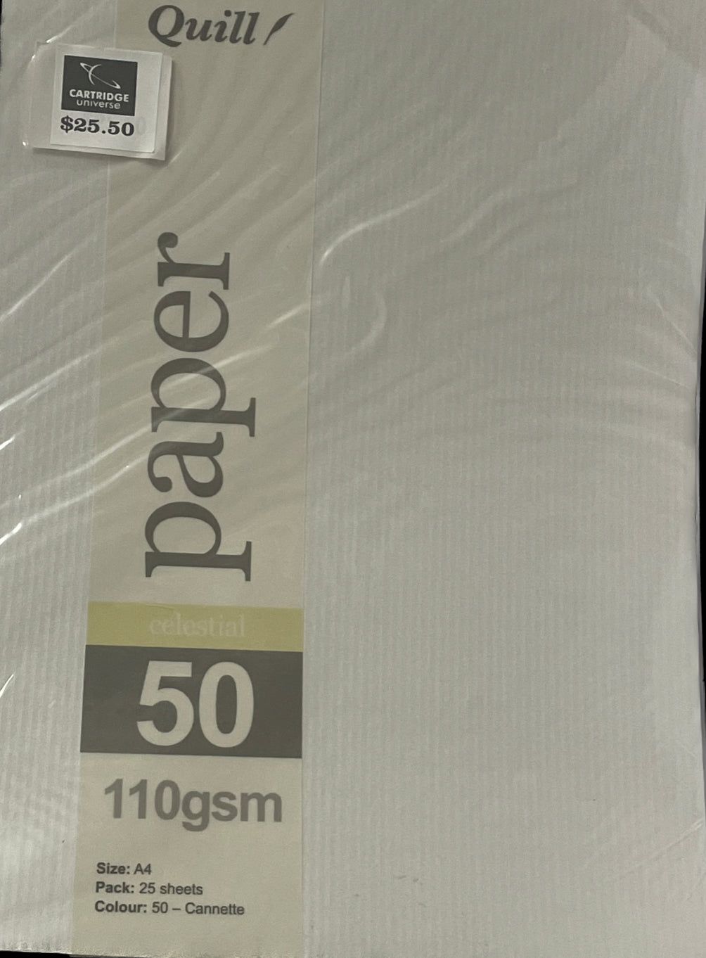 110 gsm Quill No 50 "Cannette" A4 Paper -25 sheets - Cartridge Universe Whitsundays