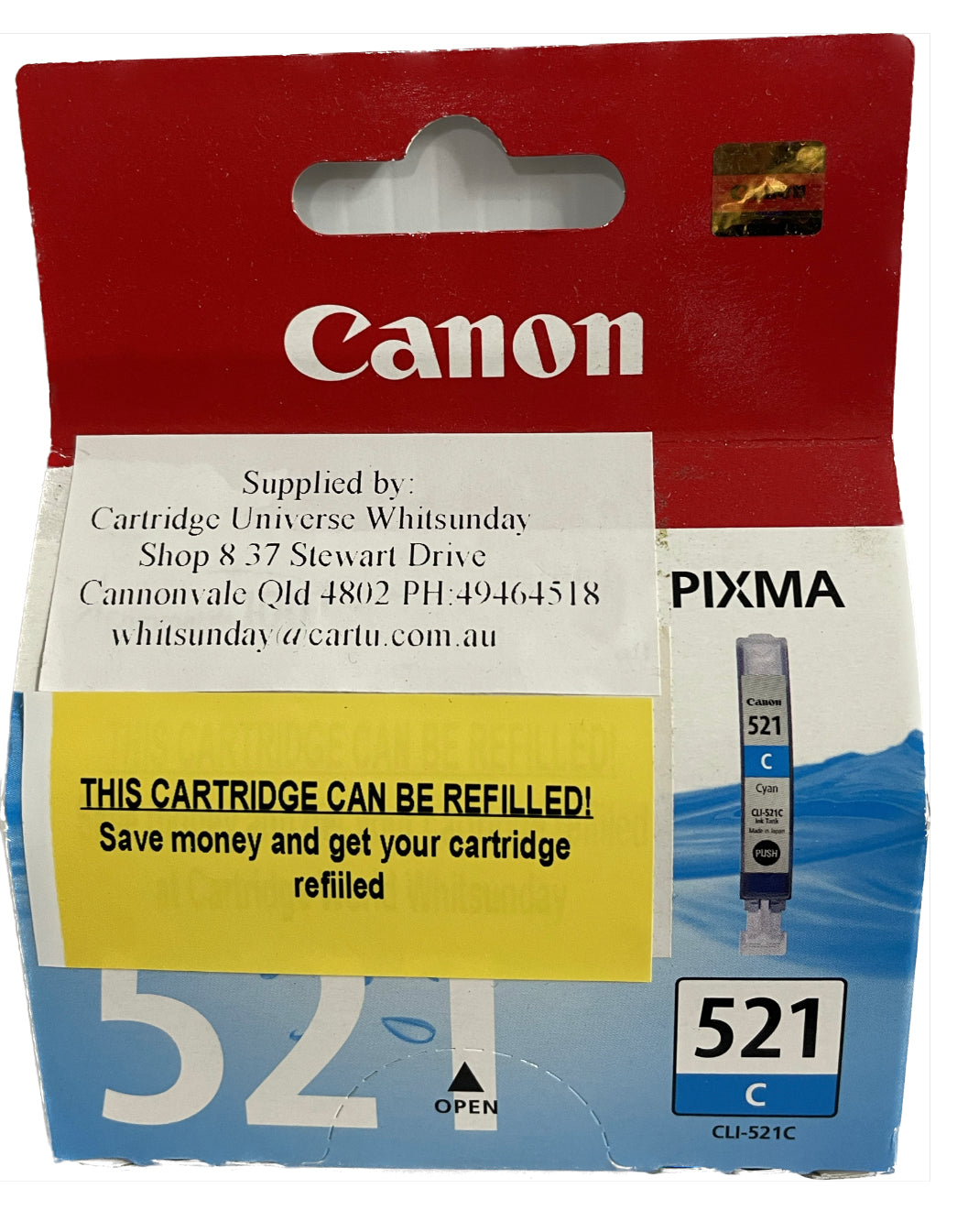 Canon OEM CLI 521 Cyan Ink Cartridge - Cartridge Universe Whitsundays