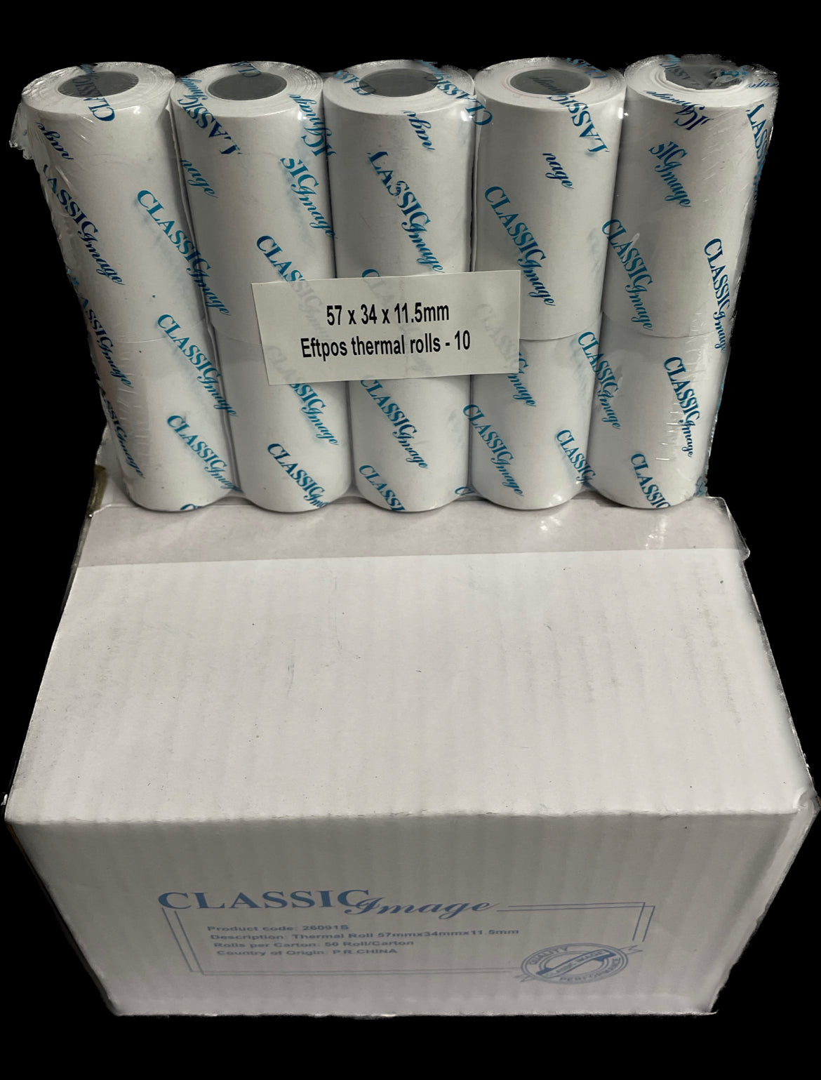 57 X 34 X 11.5mm Eftpos Rolls - Box 50