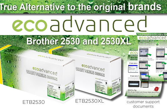 Eco Advanced Compatible Brother TN 2530 Toner Cartridge up to 1200 pages  ( Standard Yield )