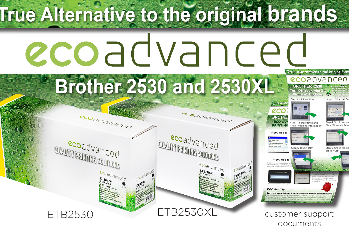 Eco Advanced Compatible Brother TN 2530 XL Toner Cartridge