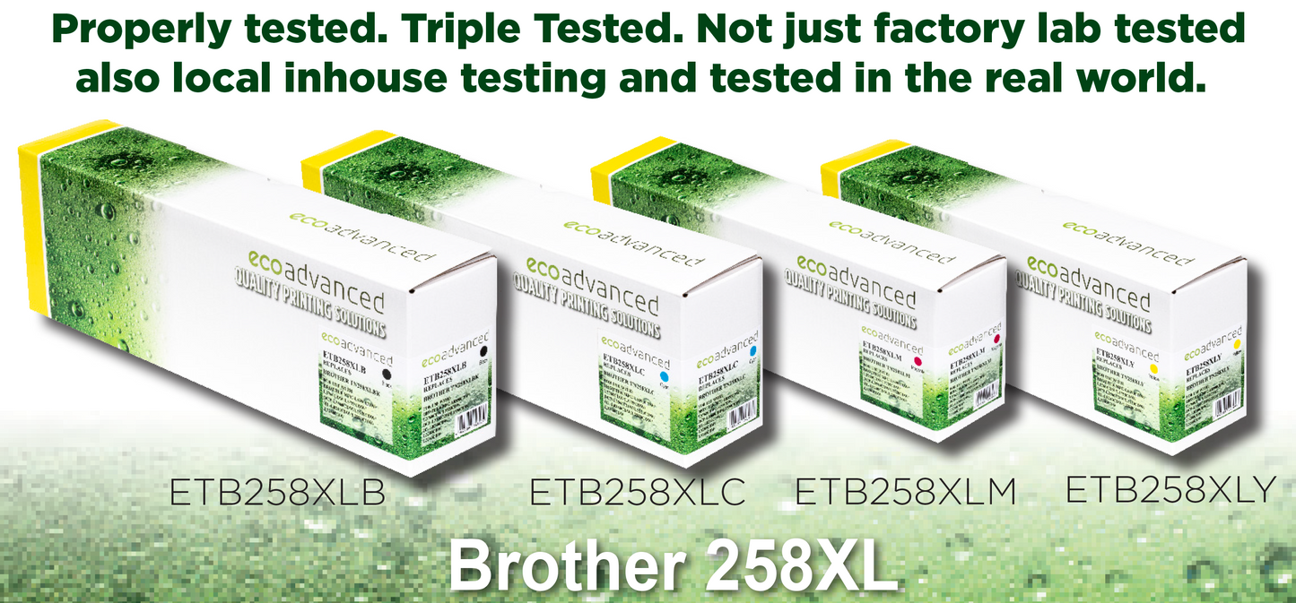 Eco Advanced Compatible Brother TN 258XL Yellow Toner Cartridge