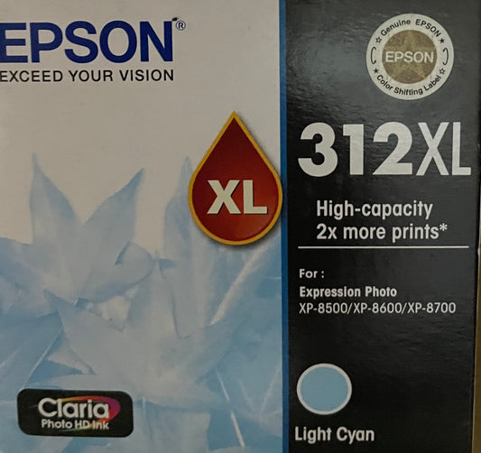 Epson 312XL Light Cyan OEM Ink Cartridge