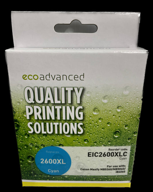 Eco Advanced Compatible Canon 2600XL Cyan Ink Cartridge