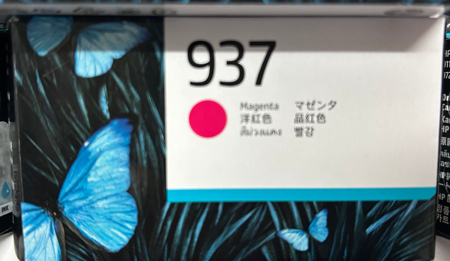 HP 937 Magenta Ink Cartridge (OEM)