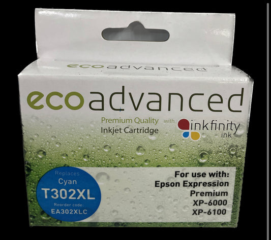 Eco Advanced Epson 302XL Cyan Compatible Ink Cartridge