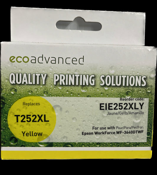 Eco Advanced Epson 252XL Yellow Compatible Ink Cartridge