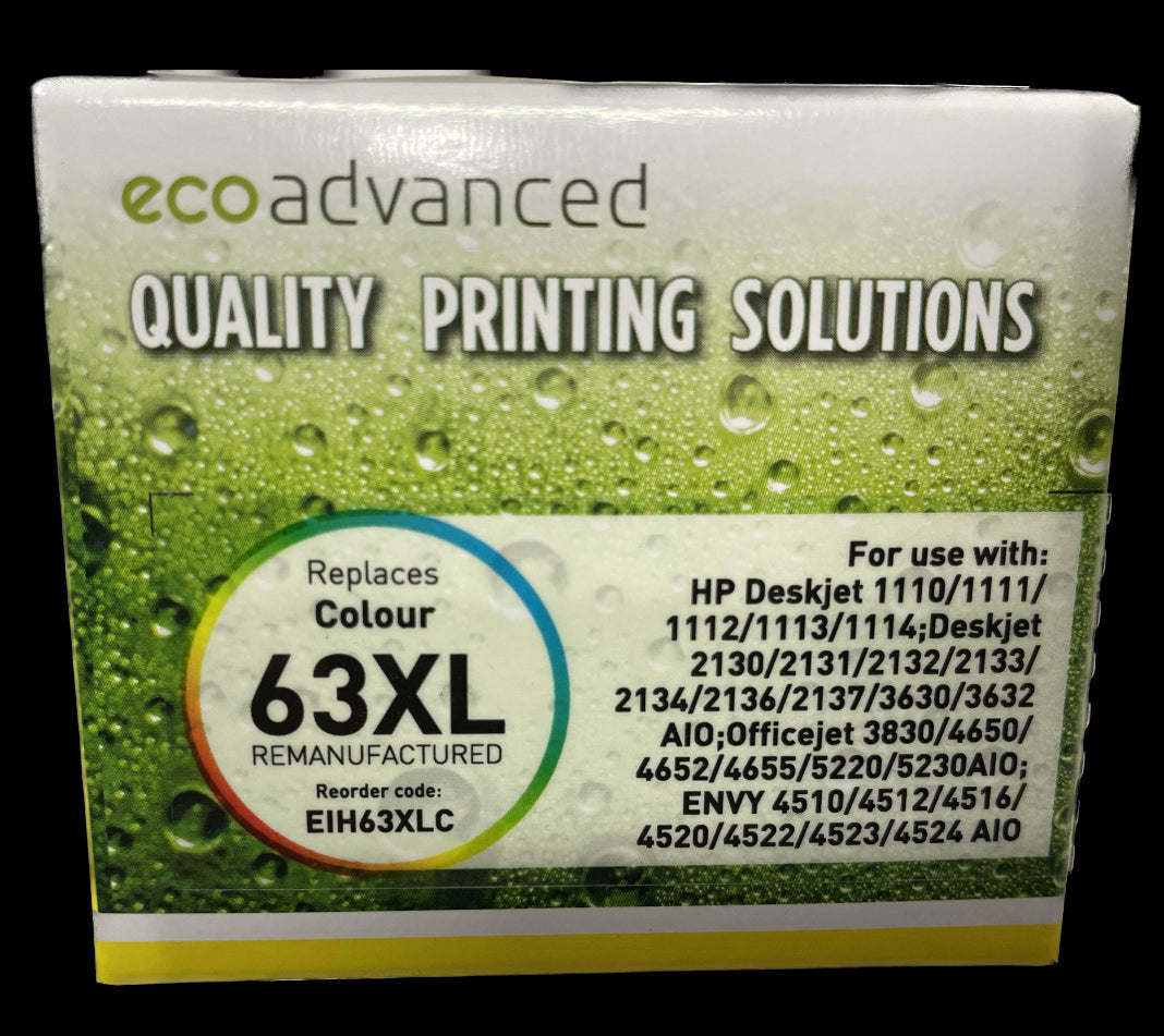 Eco Advanced Remanufactured HP 63 XL Colour Ink Cartridge