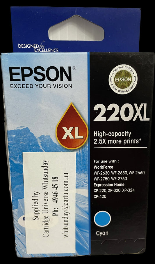 Epson 220XL Cyan OEM Ink Cartridge