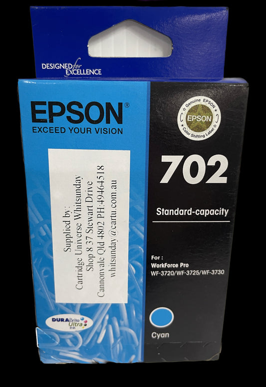 Epson 702 Cyan OEM Ink Cartridge