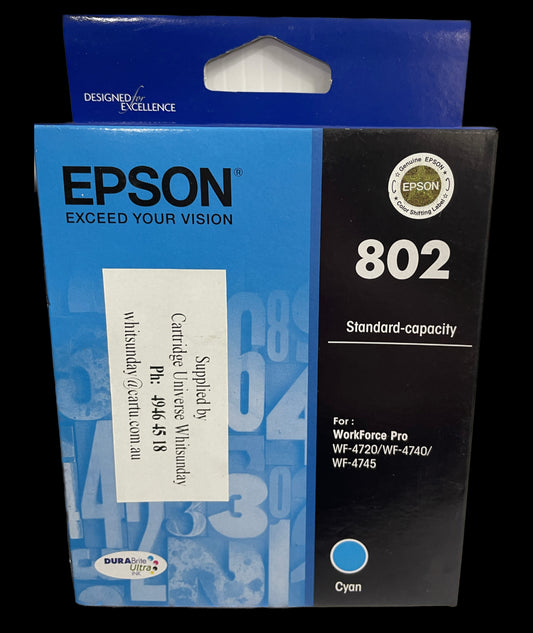 Epson 802 Cyan OEM Ink Cartridge