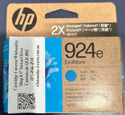 HP 924e CYAN high yield Ink cartridge (OEM)