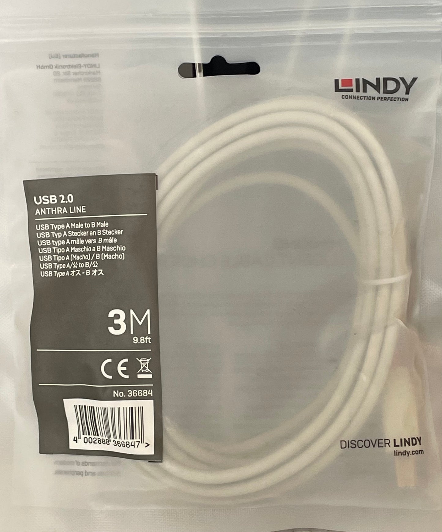 3 Metre USB 2.0 A/B Cable