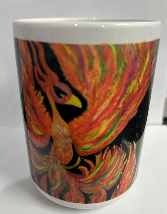 12 oz Mug:  "The Phoenix" Design by Beth Walters