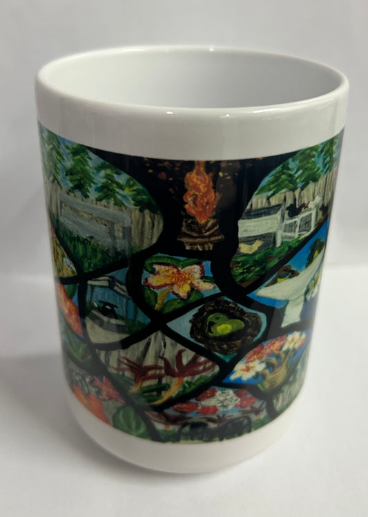12 oz Mug: "Home" Design by Beth Walters
