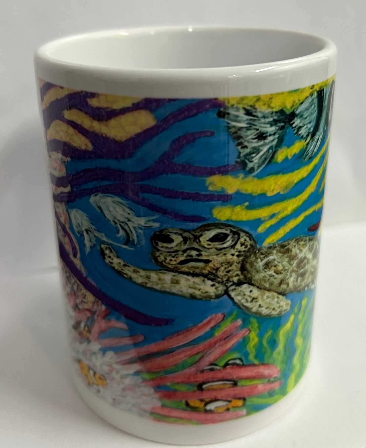12 oz Mug: "Keep On Swimming" Design by Beth Walters