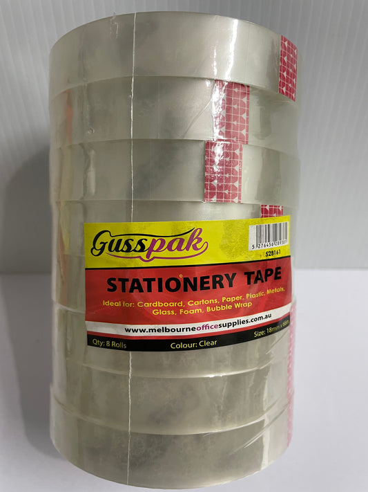 8 Sticky Tape Rolls 18 x 66mm