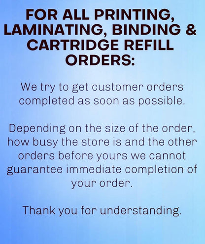 Special Print Orders