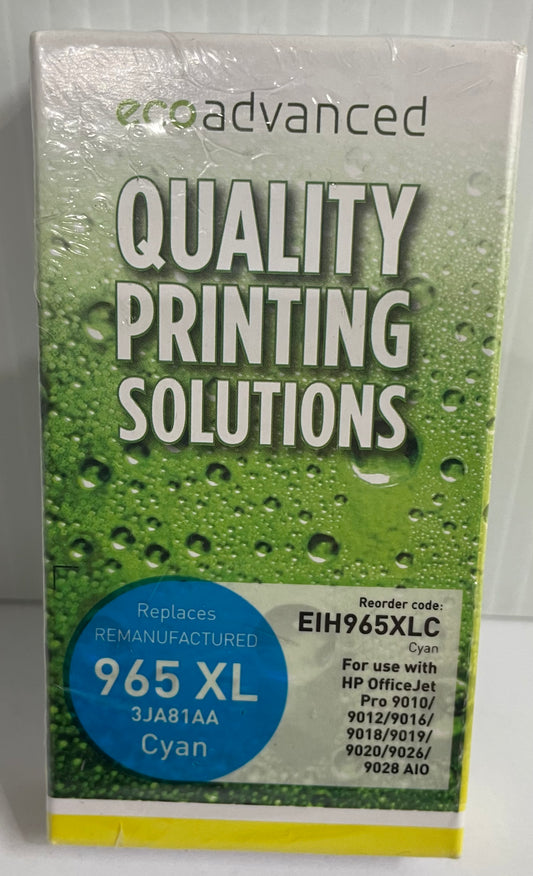 Eco Advanced Compatible HP 965XL  Cyan Ink Cartridge